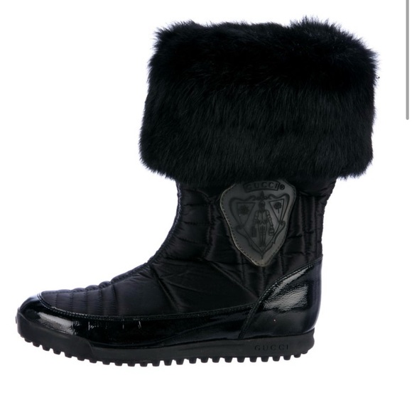Gucci Shoes - Gucci Hysteria Rabbit Fur Snow Boots